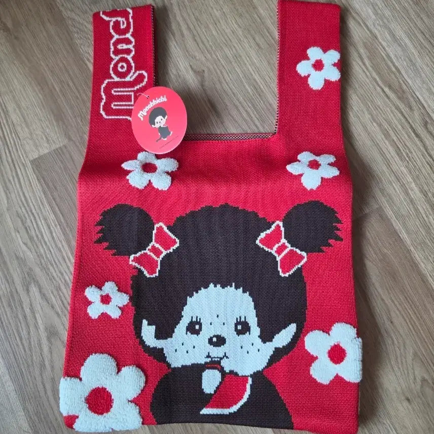 [BUNJANG] Monchhichi Knit Bag / 몬치치 니트백
