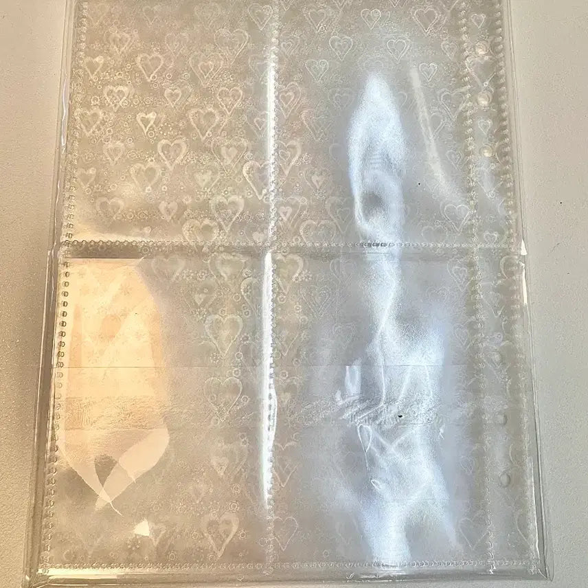 [BUNJANG] Heart Pattern Transparent 6-Hole Binder Inserts / 투명 홀더 6공 바인더 속지 하트 무늬