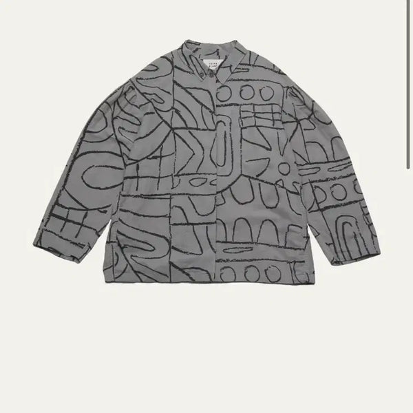 [BUNJANG] Think Plant Rhythm Shirt - Grey / think plant 신상 리듬 셔츠 그레이 (새상품)