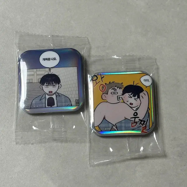 [BUNJANG] Hongsil Quest Hongkwe Square Can Badge Set / 홍실퀘스트 홍퀘 사각캔뱃지 새상품 일괄양도 원가이하