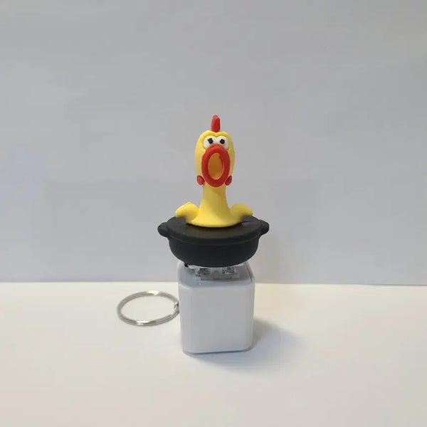 [BUNJANG] Cock-a-Doodle-Doo Chicken Keycap Keyring / [새상품] 꼬끼오 닭키캡 크레이지치킨 키캡 키링