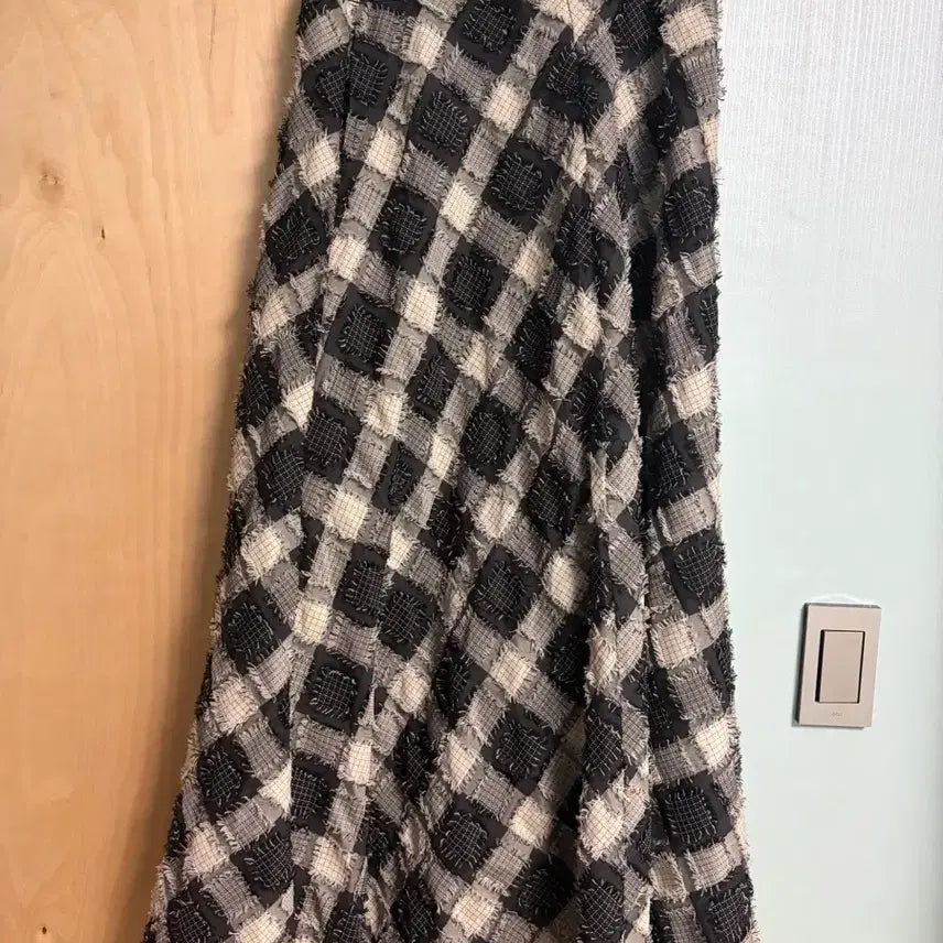 [BUNJANG] Vintage Check Long Skirt / 빈티지 체크 롱스커트