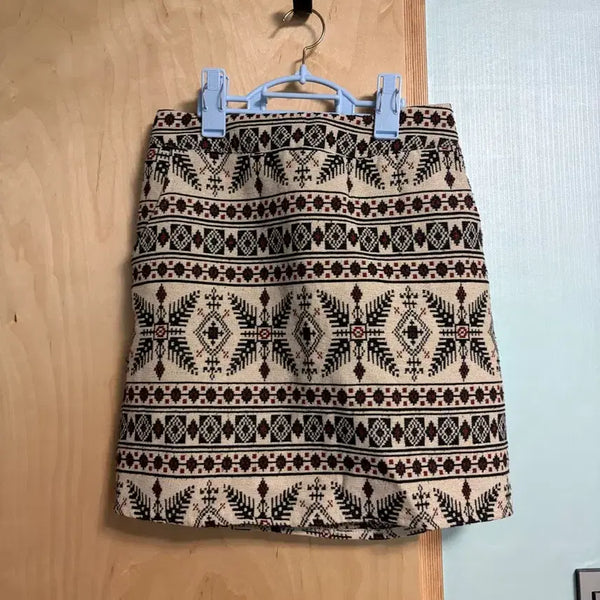 [BUNJANG] Vintage Pattern Mini Skirt / 빈티지 패턴 스커트
