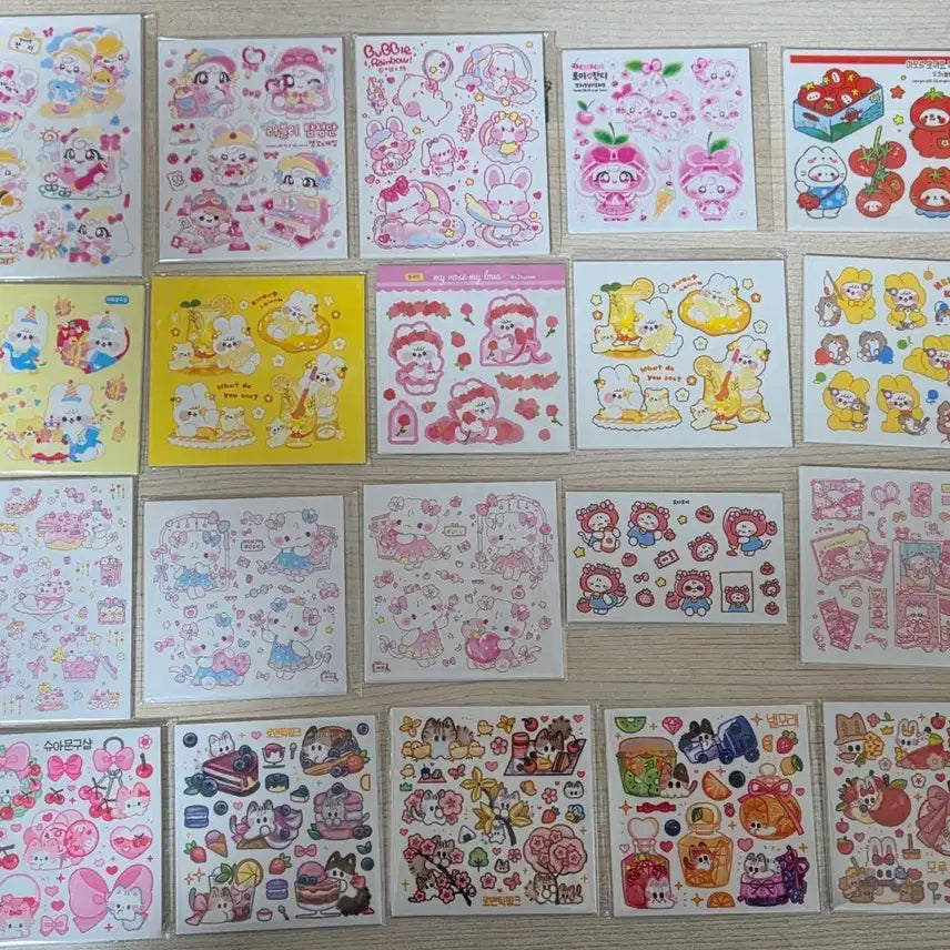 [BUNJANG] Assorted Die-Cut Stickers (Ins) / 포용) 엥꼬, 슈니, 히, 공주, 치코 인스