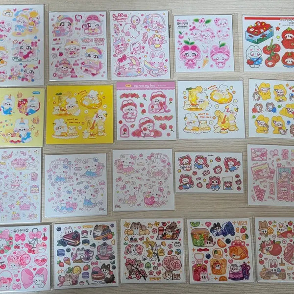 [BUNJANG] Assorted Die-Cut Stickers (Ins) / 포용) 엥꼬, 슈니, 히, 공주, 치코 인스