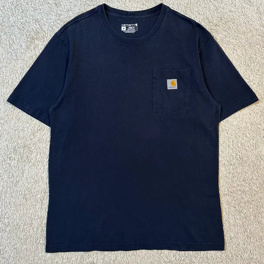 [BUNJANG] Carhartt Loose Fit Pocket Short Sleeve T-Shirt Navy / [M] 칼하트 CARHARTT 루즈핏 포켓 반팔 티셔츠 네이비