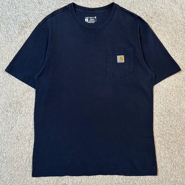 [BUNJANG] Carhartt Loose Fit Pocket Short Sleeve T-Shirt Navy / [M] 칼하트 CARHARTT 루즈핏 포켓 반팔 티셔츠 네이비