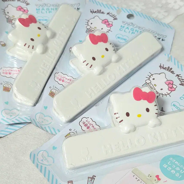 [BUNJANG] Sanrio Kitty Magnetic Refrigerator Clip Set / 키티 자석 냉장고 부착 클립 집게 산리오 정품