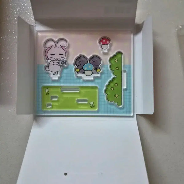 [BUNJANG] Myoongnyang and Meonggu Random Acrylic Diorama: Shy and Mole Twins / 묘냥이와 멍구 랜덤아크릴 디오라마 부끄와 두더지 쌍둥이