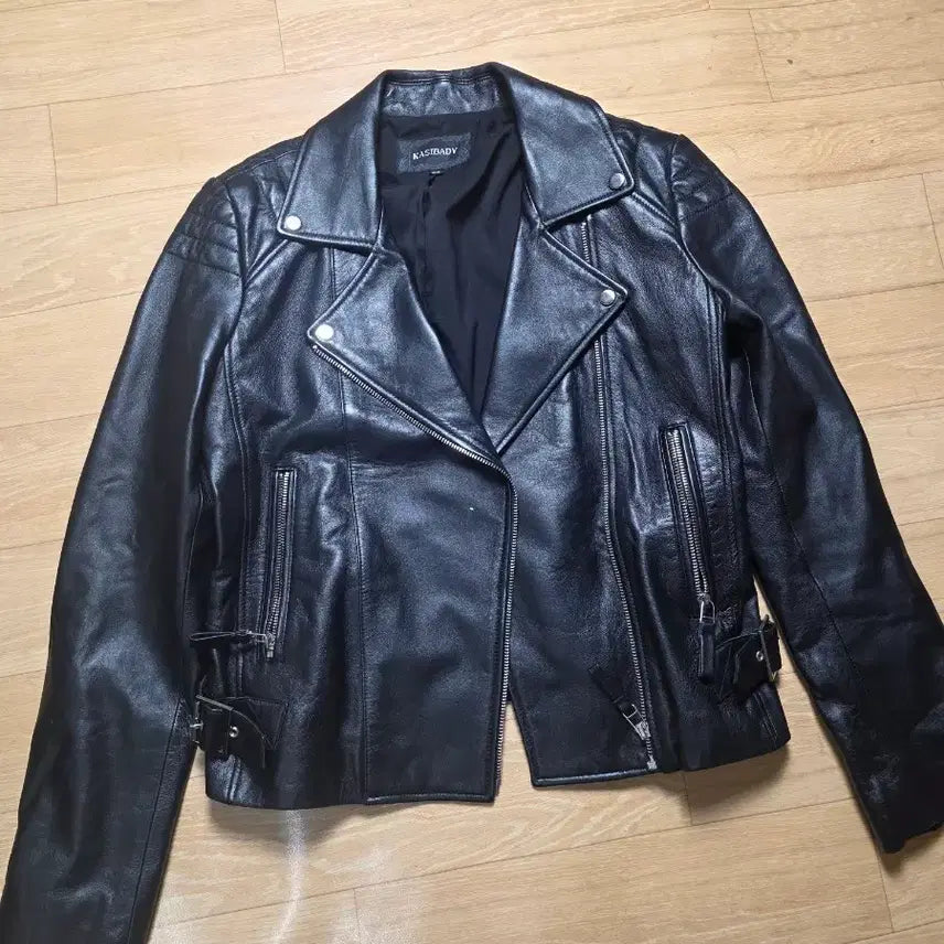 [BUNJANG] KASHIDADY Leather Rider Jacket Black Size 66 / 66.KASHIDADY  가죽 라이더 자켓 . 상태 좋아요.