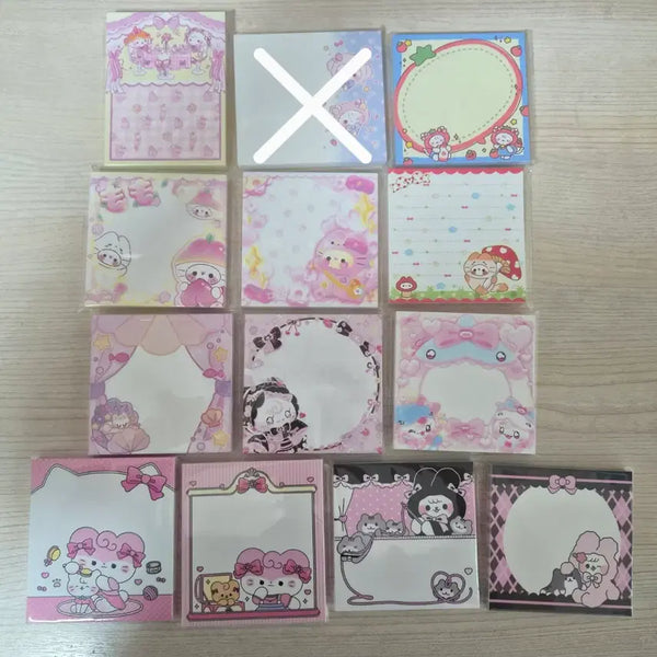 [BUNJANG] Cute Memo Pads Bundle Set (Shuni, Piano, Engo, Hee, Myao, Mokko) / 포용) 떡메 (슈니, 피아노,엥꼬, 히,  먀오,모꼬)