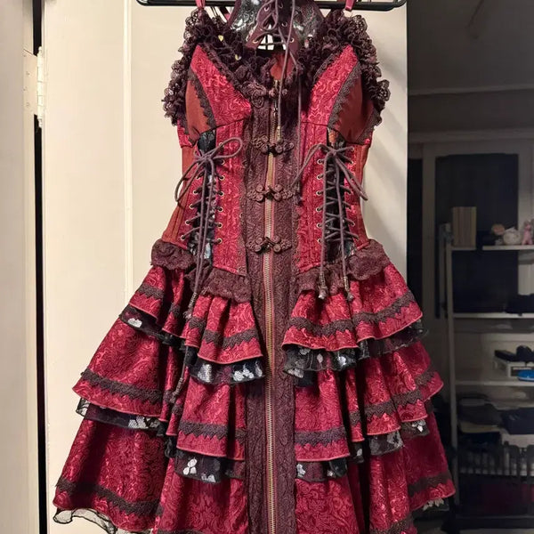 [BUNJANG] Ozzon Corset Choker Dress Gothic / Ozzon 오즈온 코르셋 초커 원피스 고스 고딕