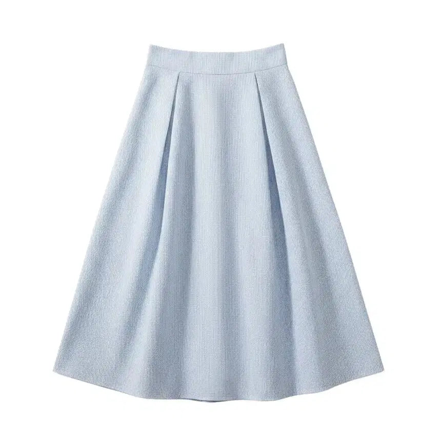 [BUNJANG] Vintage King Striped Cotton Blend Skirt with Back Elastic Waistband / 여성S/ 스트라이프 지지미 소재 뒷밴딩 스커트 빈티지킹