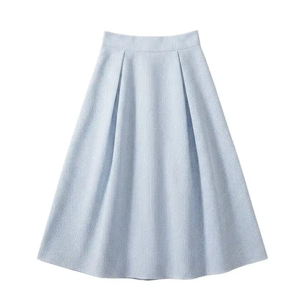 [BUNJANG] Vintage King Striped Cotton Blend Skirt with Back Elastic Waistband / 여성S/ 스트라이프 지지미 소재 뒷밴딩 스커트 빈티지킹