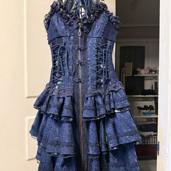 [BUNJANG] Ozzon Corset Choker Dress Gothic / Ozzon 오즈온 코르셋 초커 원피스 고스 고딕