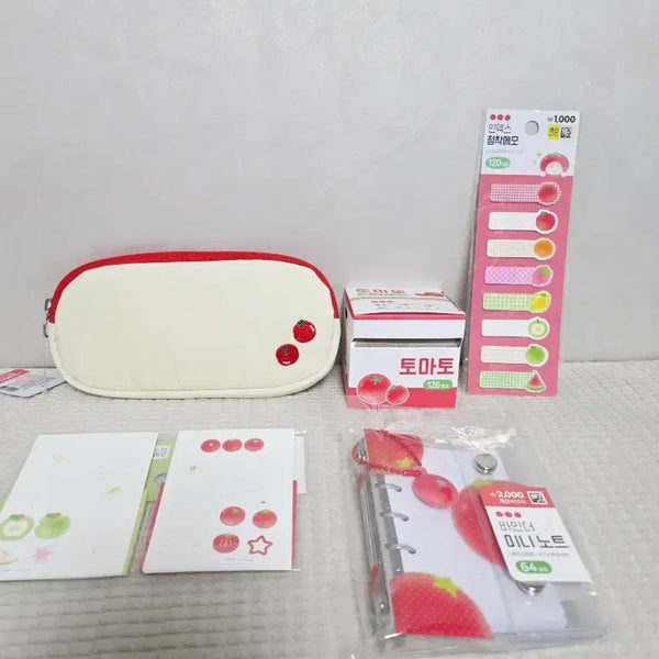 [BUNJANG] Daiso Tomato Series Stationery Set / 다이소 토마토 시리즈