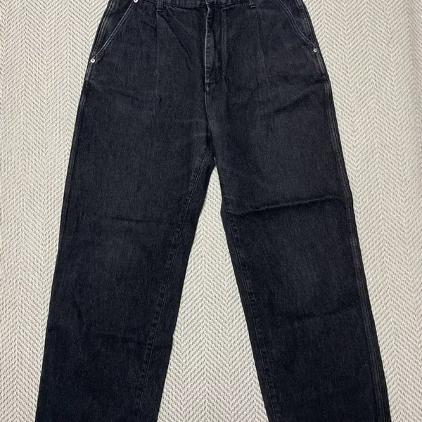 [BUNJANG] Roughside Drape Washed Black Denim Pants (Size 3) / 러프사이드 드레이프 워시드블랙 데님팬츠 (사이즈3)