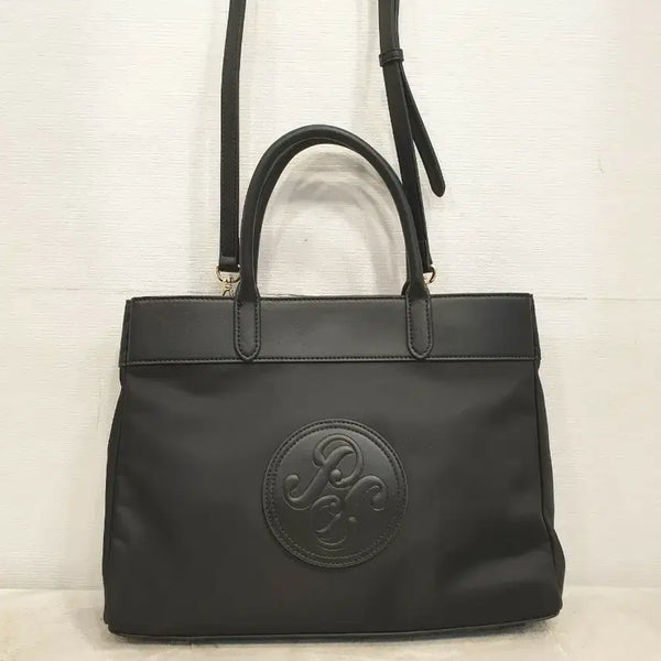 [BUNJANG] Pierre Cardin Lightweight Black Tote Shoulder Crossbody Bag / 거의새거)  피에르가르뎅 가벼운 블랙 토트백 숄더백 크로스백