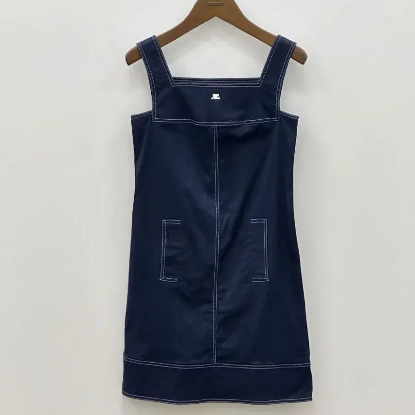 [BUNJANG] Courreges Navy Stitch Mini Dress / courreges / 꾸레쥬 네이비 스티치 미니 원피스