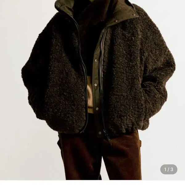 [BUNJANG] Nothing Written Pooh Reversible Jumper Dark Brown / 낫띵리튼 Pooh reversible jumper (Dark brown)