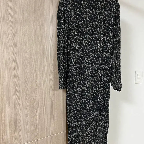 [BUNJANG] Chiffon See-through Floral Long Dress / 쉬폰 시스루 꽃무늬 롱 원피스