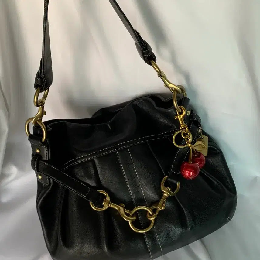 [BUNJANG] Coach All-Black Chain Shoulder Bag / S급 희귀 )) Coach 올블랙 체인 숄더백