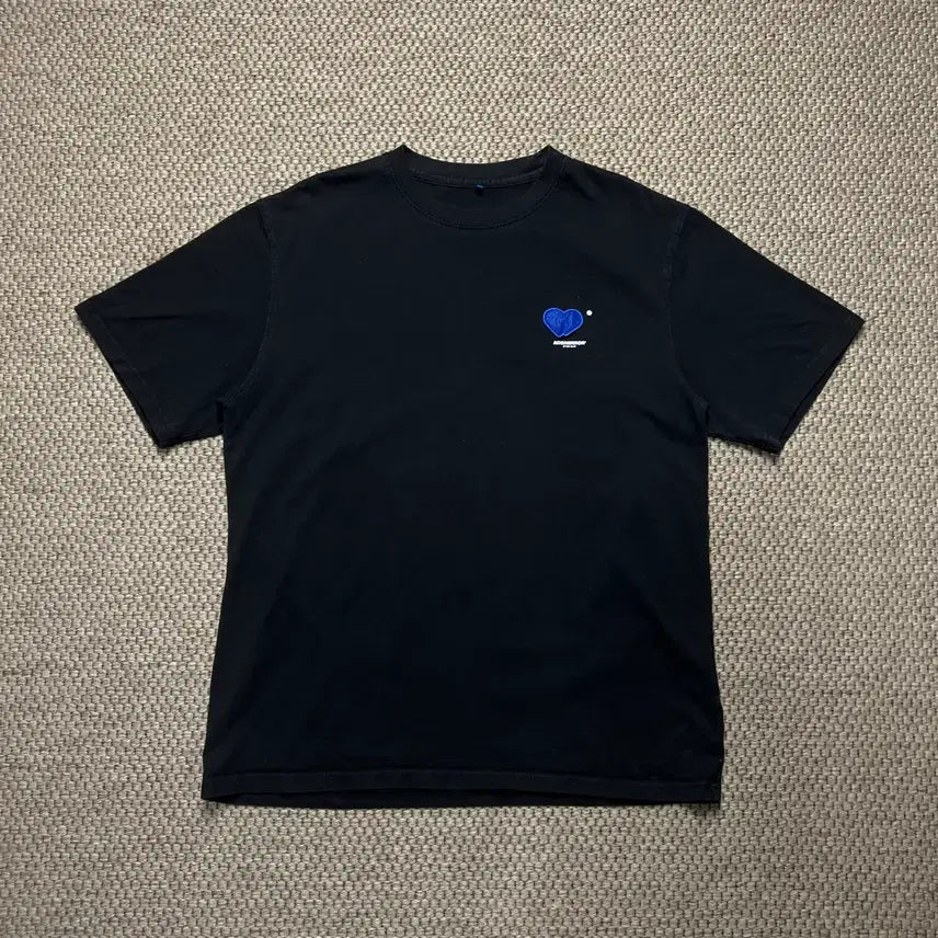 [BUNJANG] Ader Error Twin Heart Logo T-Shirt Black / 아더에러 트윈 하트 로고 반팔 블랙 A2