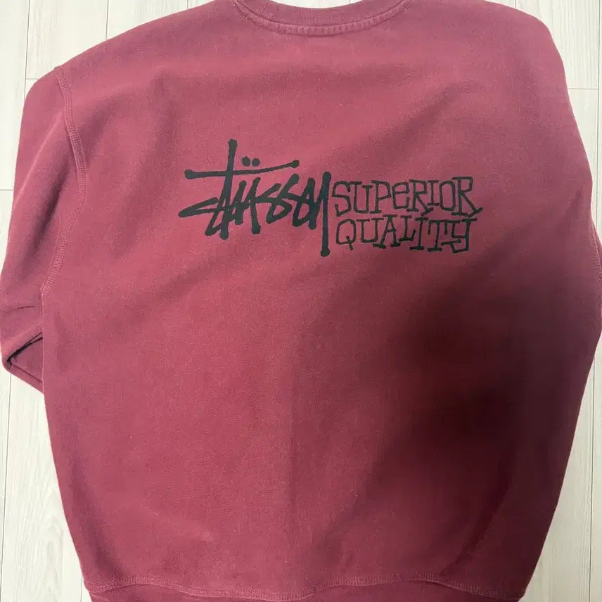 [BUNJANG] Stussy Sweatshirt Burgundy XL / 스투시 맨투맨 버건디 XL
