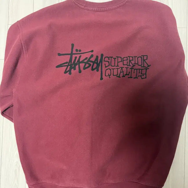[BUNJANG] Stussy Sweatshirt Burgundy XL / 스투시 맨투맨 버건디 XL