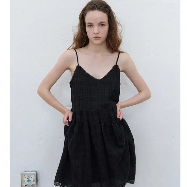 [BUNJANG] Foeto Vintage Bloom Check Dress / 포에토 foeto vintage bloom check dress체크원피스