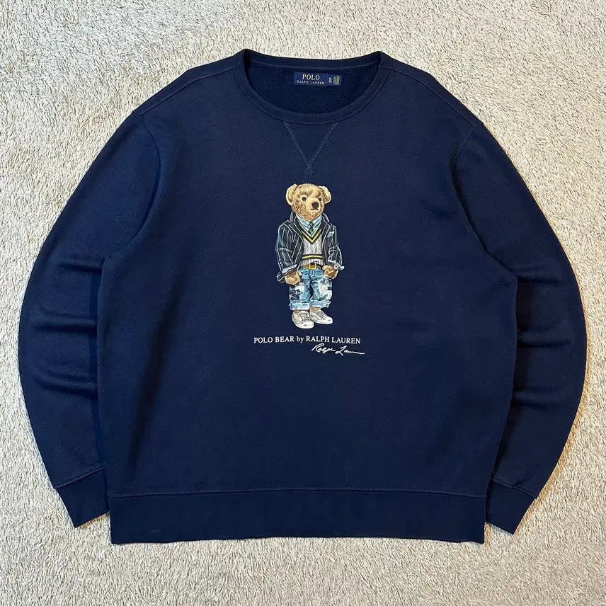[BUNJANG] Polo Ralph Lauren New Bear Fleece Sweatshirt Navy XL / [XL] 폴로 랄프로렌 신형 베어 기모 맨투맨 네이비