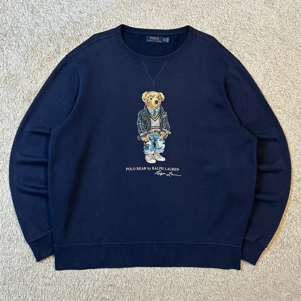 [BUNJANG] Polo Ralph Lauren New Bear Fleece Sweatshirt Navy XL / [XL] 폴로 랄프로렌 신형 베어 기모 맨투맨 네이비