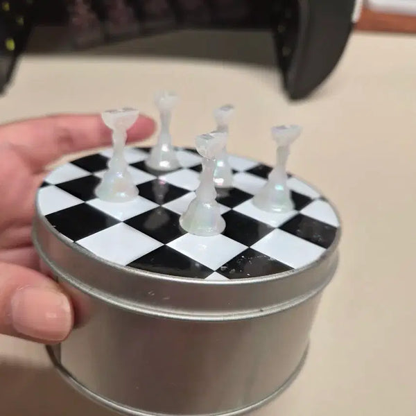 [BUNJANG] Checkerboard Nail Tip Stand / 체커보드 네일 팁 스탠드