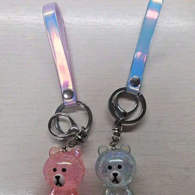 [BUNJANG] Bear Charm Keychain Pink / Sky Blue / 곰돌이 키링 핑크/하늘