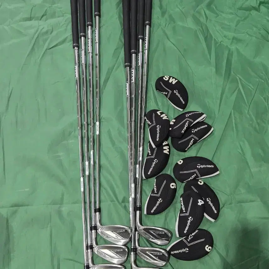[BUNJANG] TaylorMade Stealth Iron Set (5-9, P, A, S) with KBS MAX 85R Shafts / 테일러메이드 스텔스 아이언 5~9,P,A,S