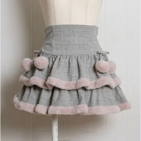 [BUNJANG] Pium Pom Pom Skirt / 피움 pium 폼폼 스커트 / 양산형 지뢰계 양지뢰 스나계