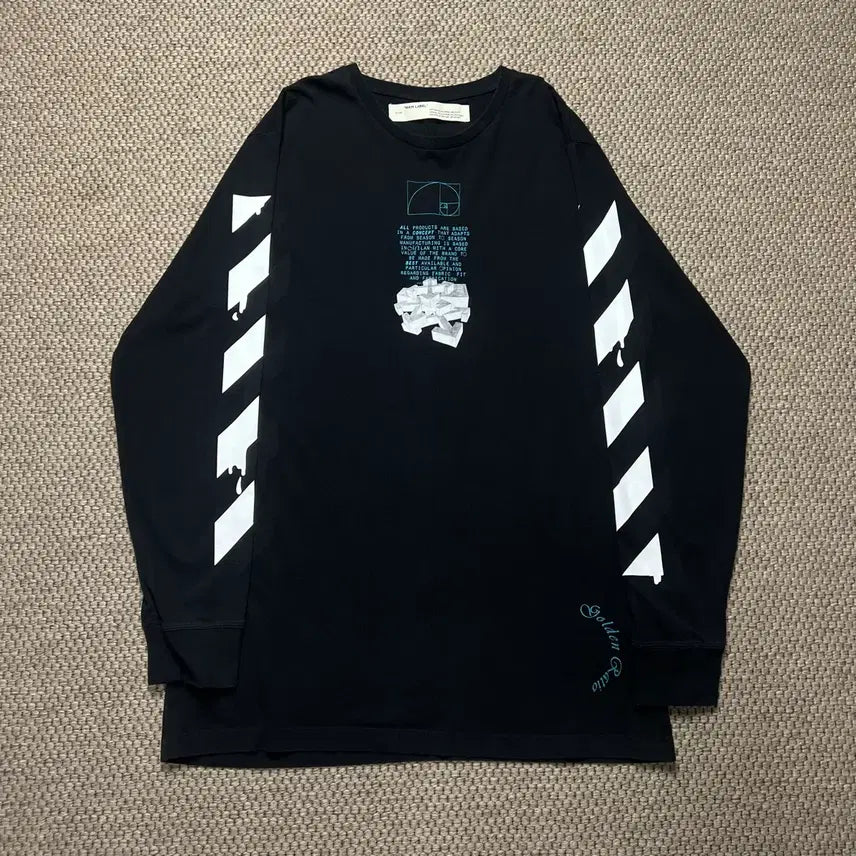 [BUNJANG] Off-White Dripping Arrows S/S Tee Black XXL / 오프화이트 드리핑 애로우 슬리브 블랙 XXL