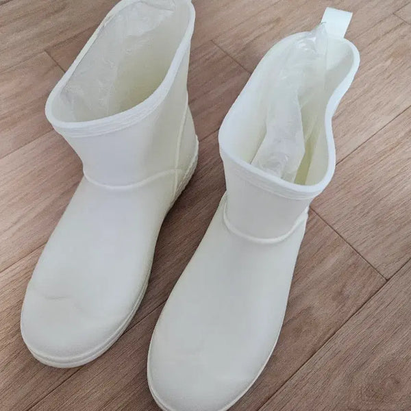 [BUNJANG] Ivory Rain Boots - Size 240 / 레인부츠 240아이보리새거