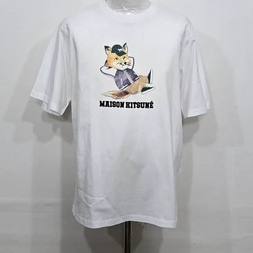 [BUNJANG] Maison Kitsuné White Short Sleeve T-Shirt Size S / [100] 메종키츠네 반팔티 화이트 S 정품