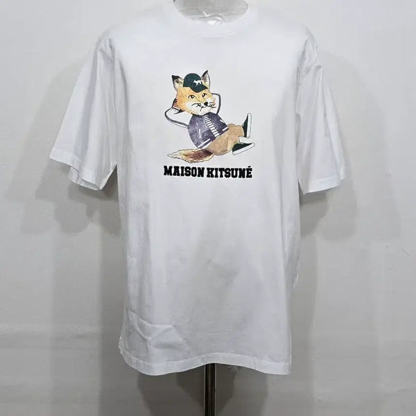 [BUNJANG] Maison Kitsuné White Short Sleeve T-Shirt Size S / [100] 메종키츠네 반팔티 화이트 S 정품