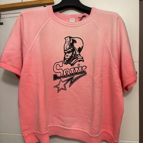 [BUNJANG] Saint Michael x BAPE Collaboration Short Sleeve Sweatshirt XL / 세인트 미카엘 베이프 콜라보 반팔 맨투맨