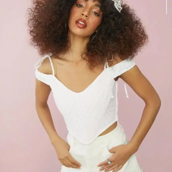 [BUNJANG] Dolls Kill Sugar Thrillz Off-Shoulder Corset Top / 돌스킬 오프숄더 코르셋 탑