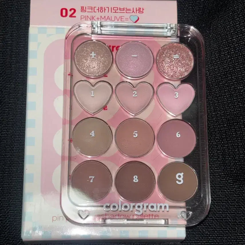 [BUNJANG] Colorgram Pink Plus Mauve is Love Shadow Palette / 여쿨,쿨톤)컬러그램 핑크더하기모브는사랑 섀도우 팔레트