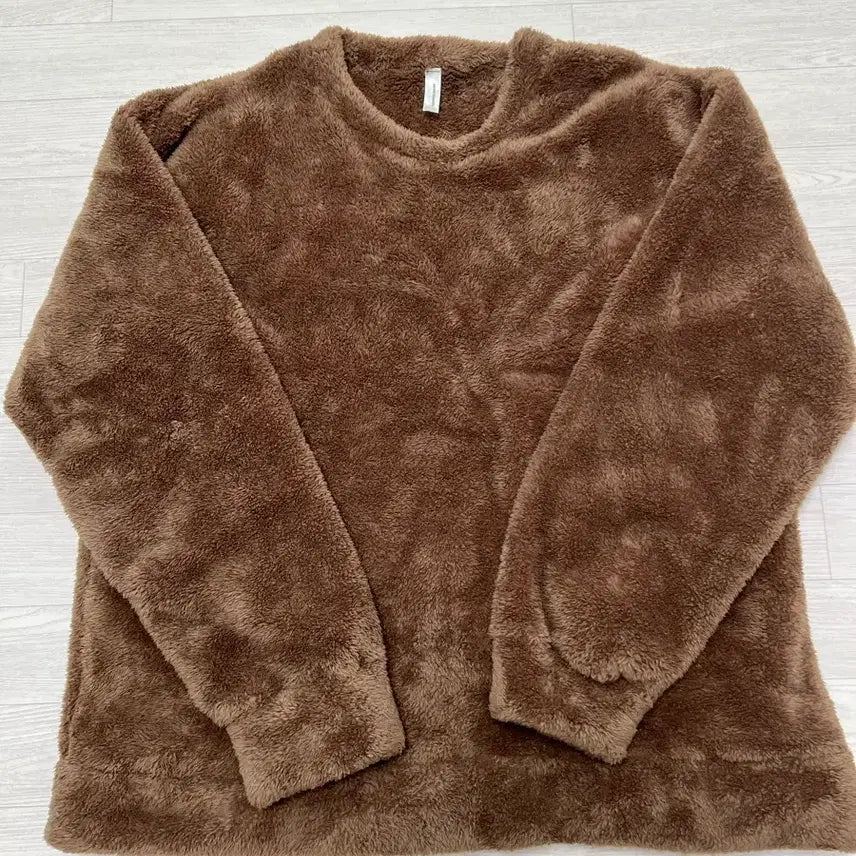 [BUNJANG] Brown Fleece Sweatshirt / 브라운 플리스 맨투맨