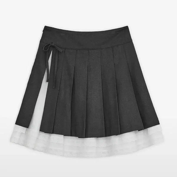 [BUNJANG] Hug Your Skin Slit Pleats Midi Skirt Charcoal / 허그유어스킨 슬릿 플리츠 미디 스커트 챠콜