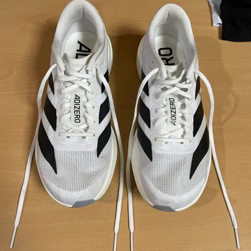 [BUNJANG] Adidas Adizero EVO SL Cloud White Core Black / 아디다스 아디제로 EVO SL 클라우드 화이트 코어 블랙