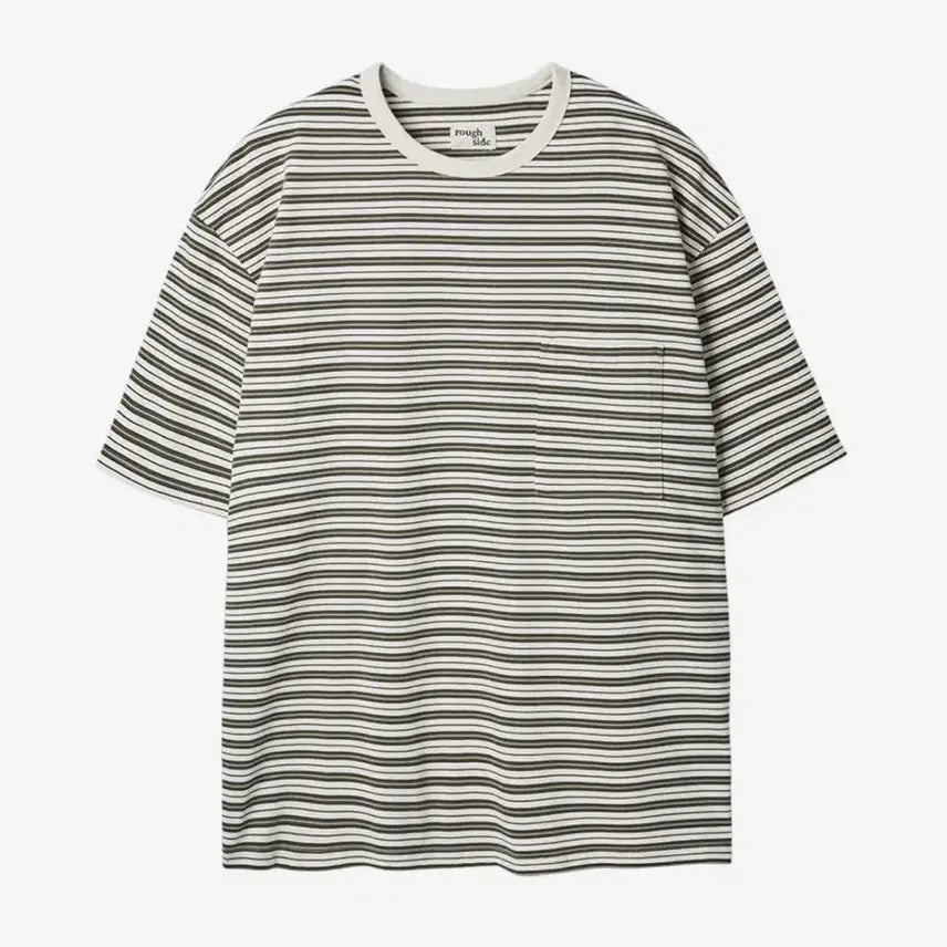 [BUNJANG] Roughside Stripe Half Sleeve T-Shirt / 러프사이드 스트라이프 반팔 티셔츠