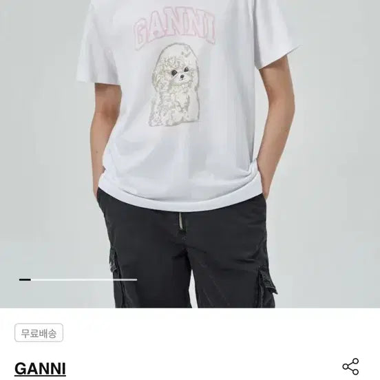[BUNJANG] GANNI Short-Sleeve T-Shirt / 가니 반팔티