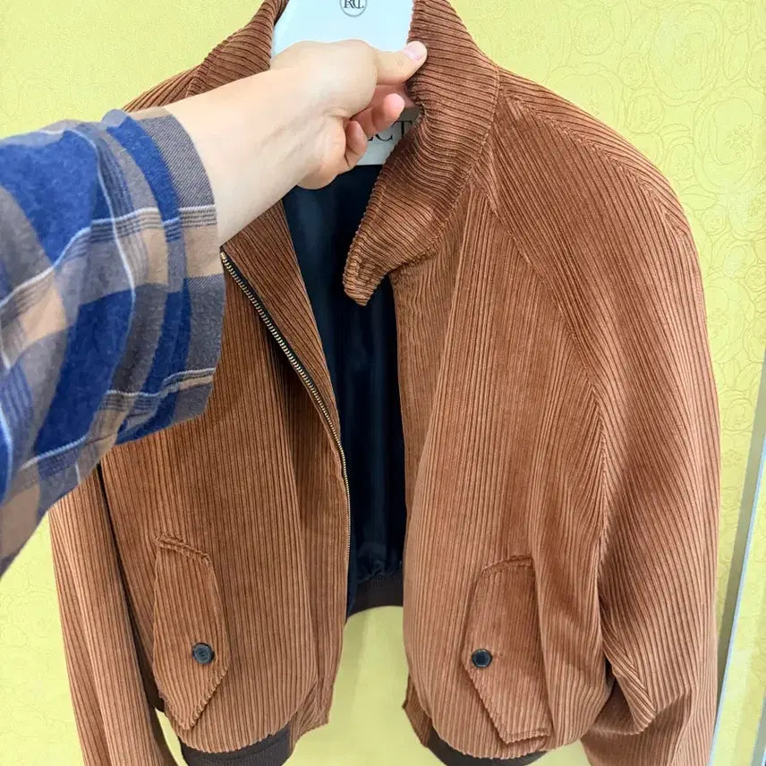 [BUNJANG] Recto Corduroy Blouson Jacket Brown L / 렉토 잭 코듀로이 자켓 블루종 브라운L 새상품 급처