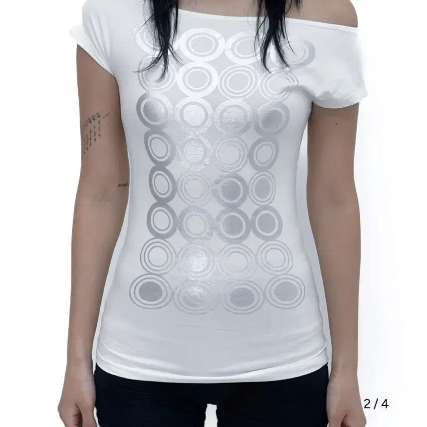 [BUNJANG] Aram House Metallic Sleeveless White / 아람하우스 메탈릭 슬리브리스 화이트